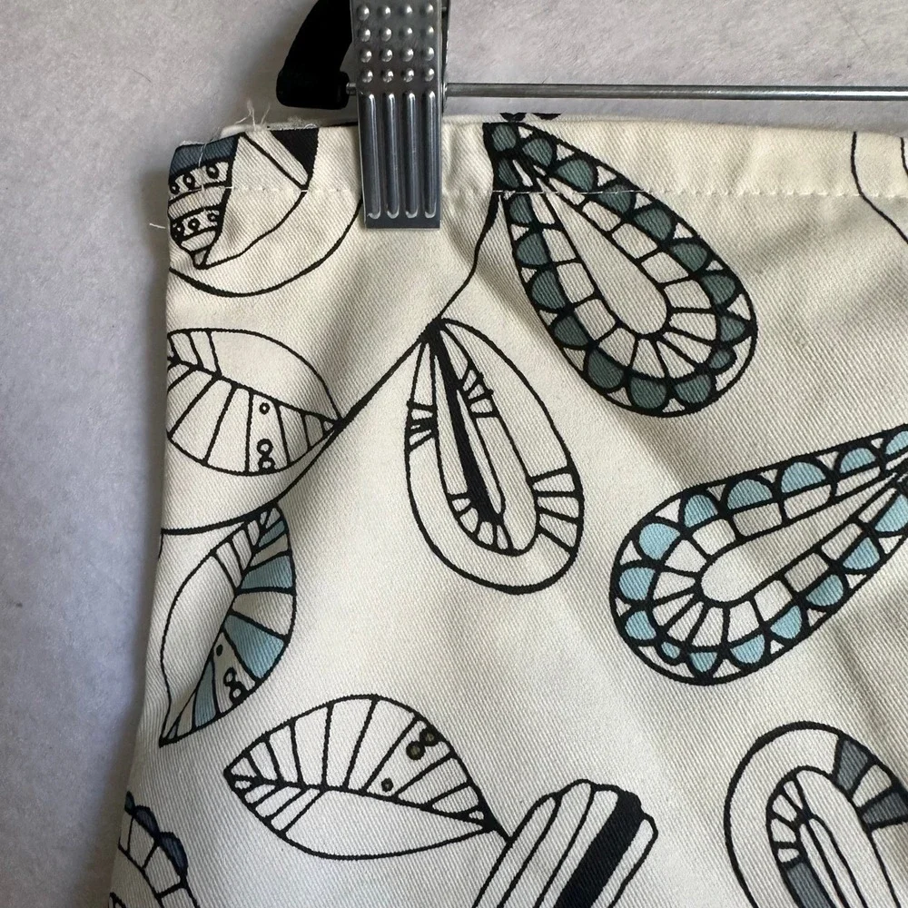 IKEA Snabbvinge Pillow Cover 20x20 Bird Leaf Floral Print Cream Blue Green